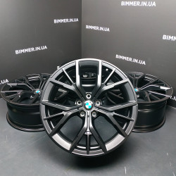 BIMMER | 19" 8-9J диски оригінал BMW (БМВ) 5(G30/G31), 7(G11/G12), стиль 845M, EOM 8747405, 8747406 чорний мат