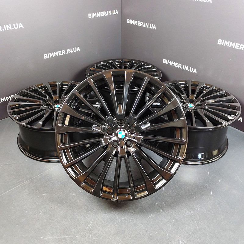BIMMER | 22" LA rims/wheels BMW X7(G07), style/styling 757 black, EOM 6885144 6885463