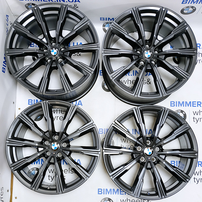 BIMMER | 20" 9J ET35 диски БМВ (BMW) X5 (G05) X6 (G06), стиль 740M, OEM 8071996 графіт
