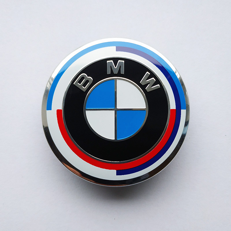 BIMMER | Ковпачки заглушки в центральний отвір колісних дисків BMW 68мм "50 років M" (36136783536)