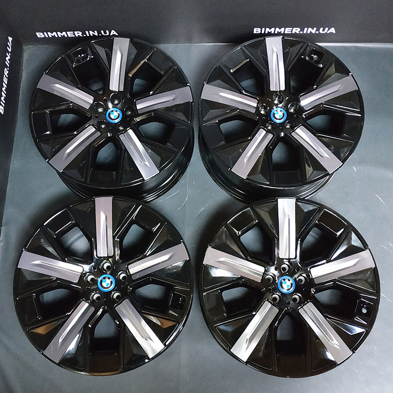 BIMMER | 21" 9J LA rims/wheels BMW iX(i20) style/styling 1011, OEM 5A02655 black